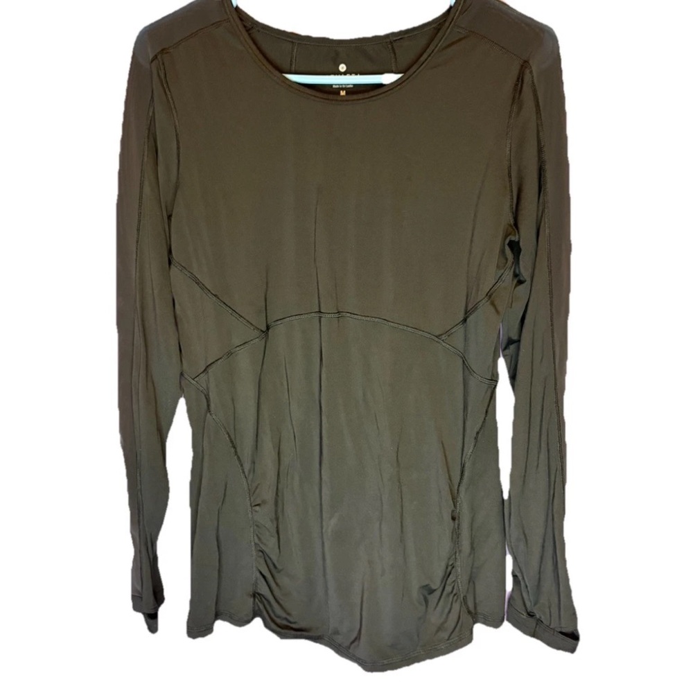 Athleta Woman’s Long Sleeve Black Gym Athletic Top Size Medium
